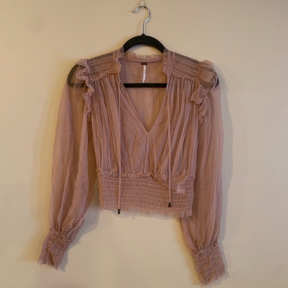 Free People Twyla Top in Dusty Mauve - Picture 2 of 6